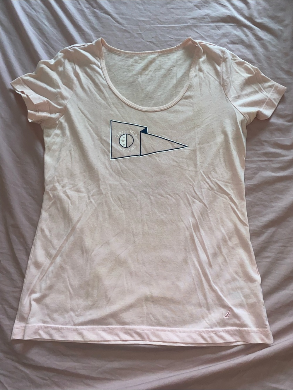 Nautica Light Pink Graphic Scoop Neck Pajama Tee